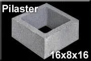 Pilaster 8x16x16